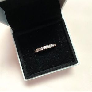 Nadri Cubic Zirconia Pave Band Ring Rose Gold